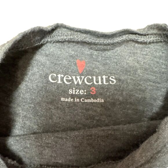 J Crew Girls shortsleeve heart-pocket T-shirt size 3t Basic Tee navy Blue & Gray - Picture 4 of 9